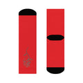 Red Rose Crew Socks